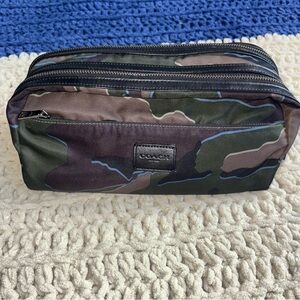 Coach Rare Camouflage with hint of blue Men's Toiletries Bag